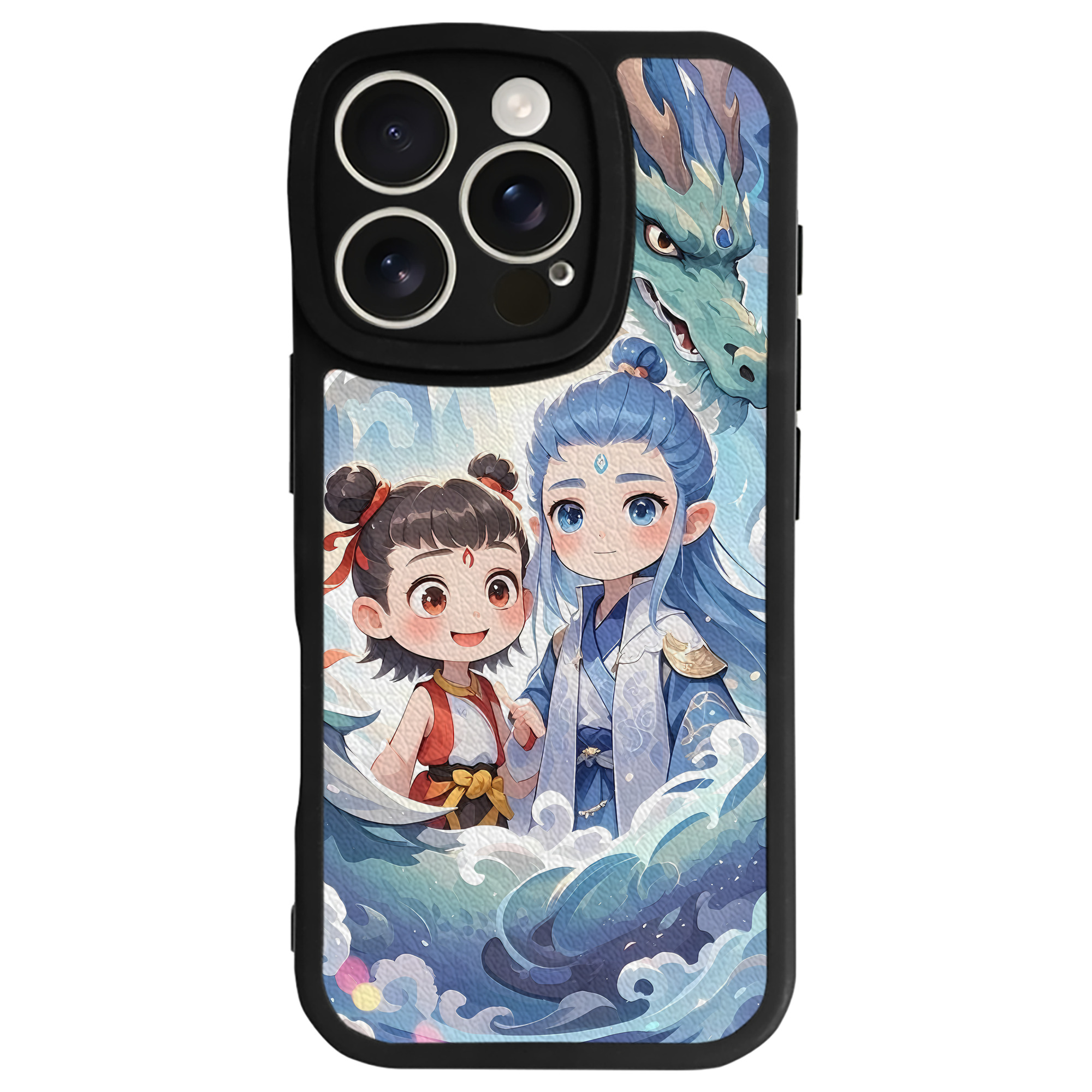 （画像用） Ne Zha 2 ナタ 魔童の大暴れ 【iPhone 16シリーズ対応】シリコンスマホケース（レザー調） 材質：シリコン